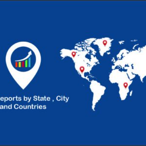 woocommerce product sales report byv state city and country plugin logo with map mention that describe what this wocoommerce plugin does